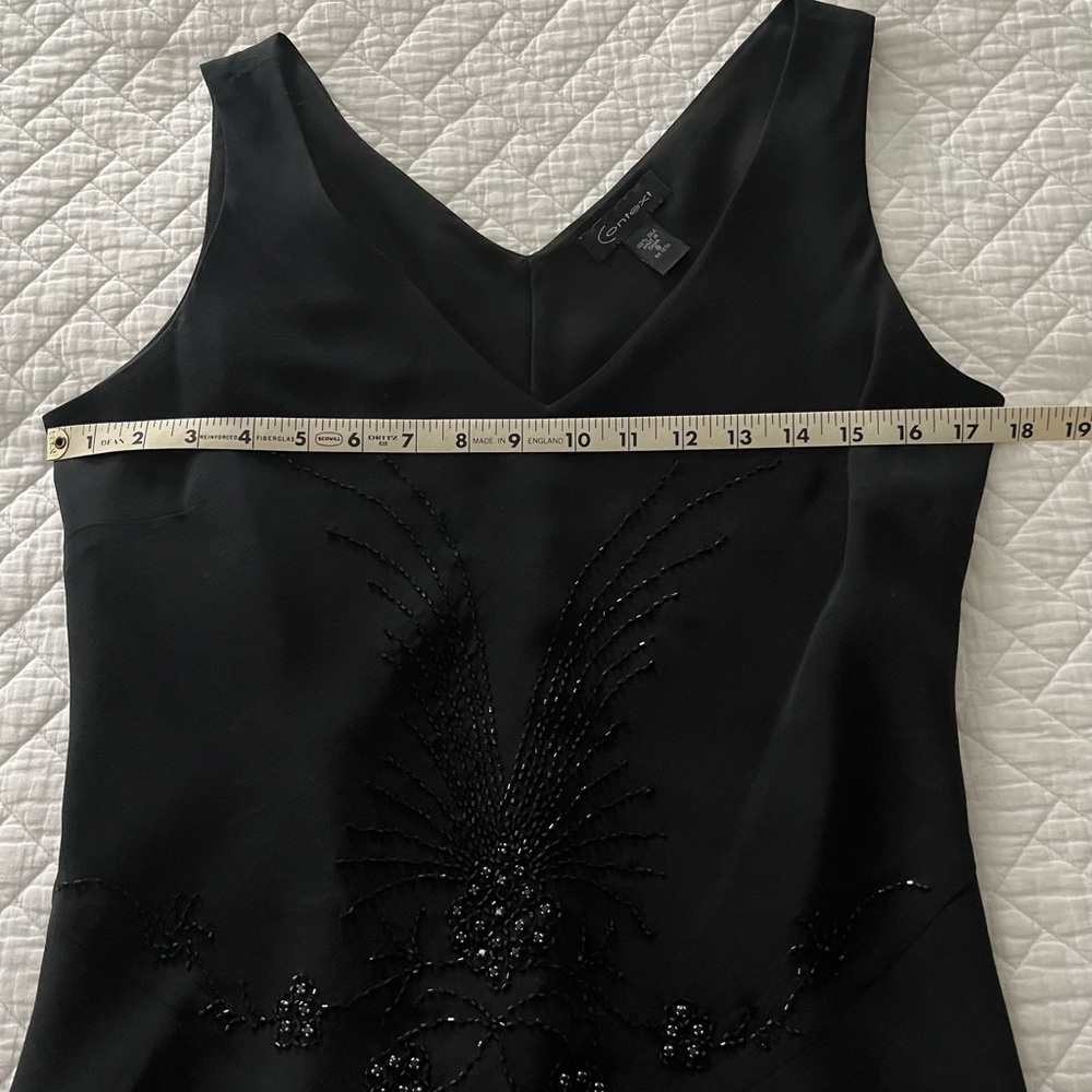 Black Silk Sequined Top - Picture 7 of 9